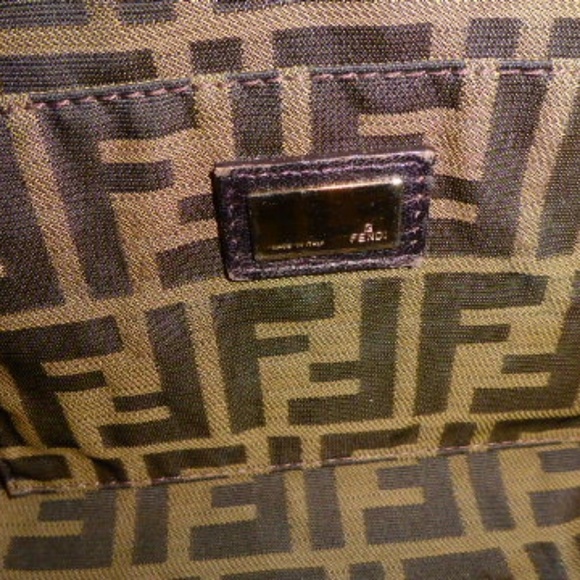 FENDI Brown Satin Leather Nappa Spy Handbag Hobo - Picture 7 of 9